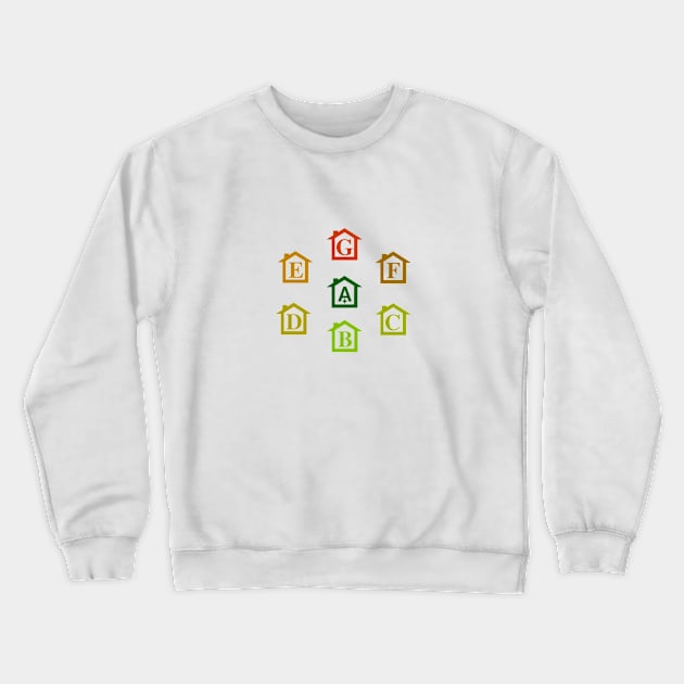 Energy certifications houses symbols in circle Crewneck Sweatshirt by IL PROGETTO Gruppo Immobiliare